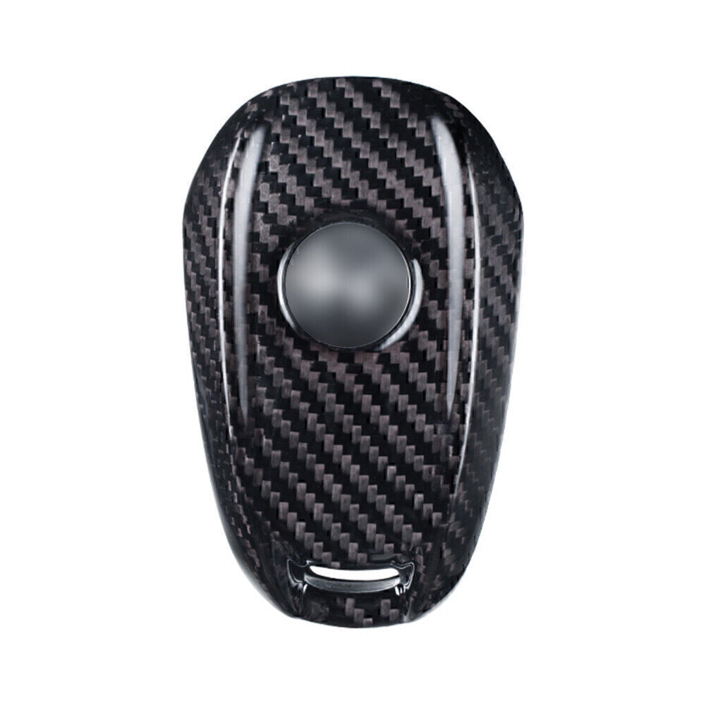Carbon Remote Key Fob Shell Cover Case for Alfa Romeo for Stelvio SilverBlack