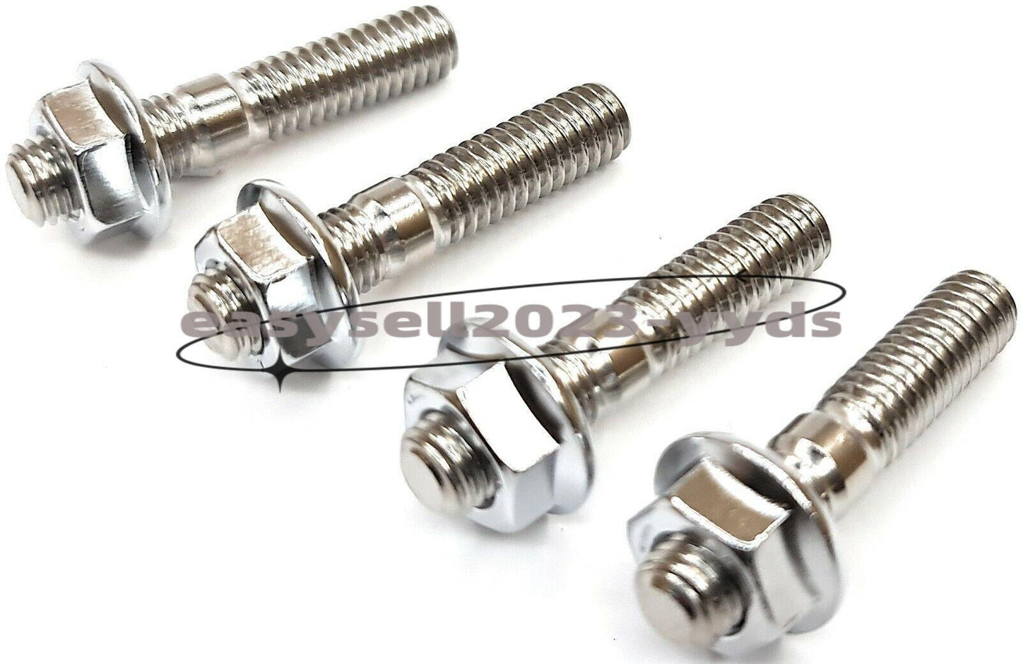 Exhaust Manifold Port Studs w/ Nuts for Harley Dyna Sportster Softail Touring 4x