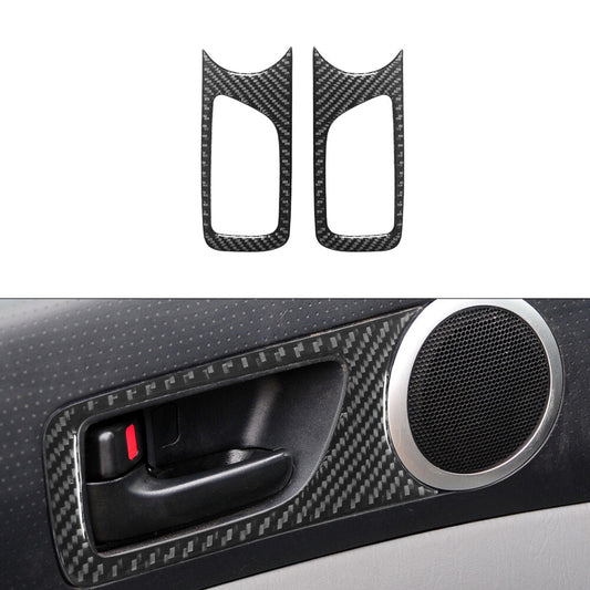 for Toyota Tacoma 2012-2015 2X Front Door Handle Trim Cover Decor Carbon Fiber
