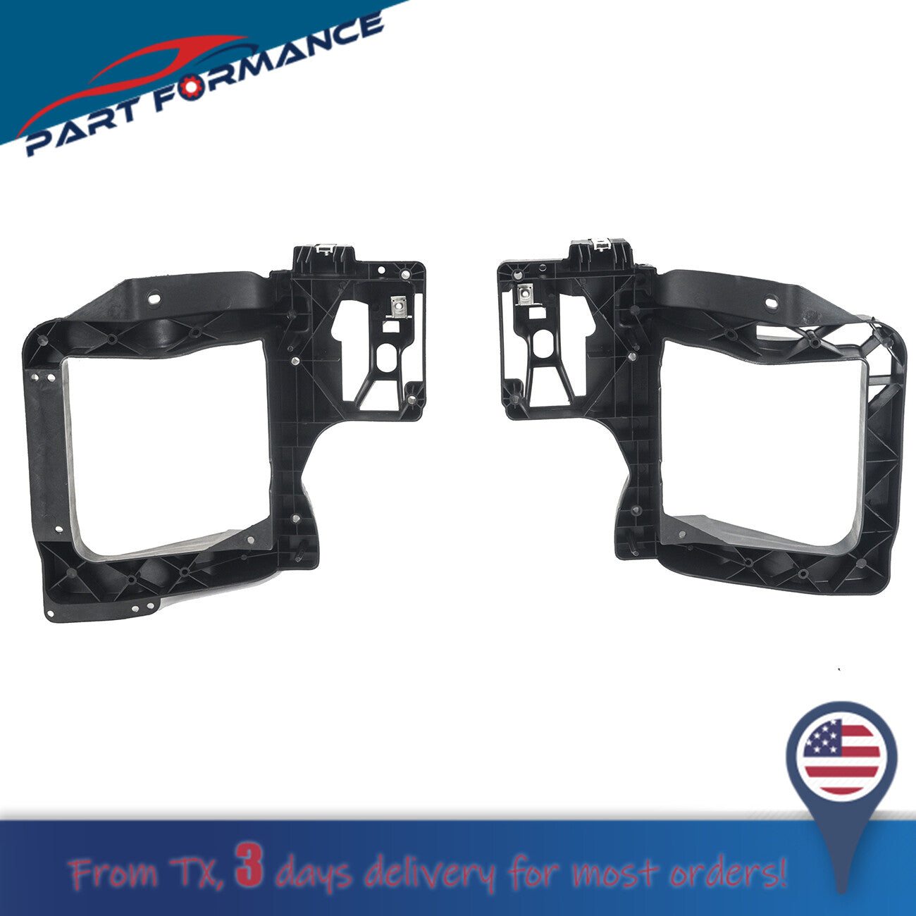 Headlight Bracket Kit for 2014 - 2018 for Jeep Cherokee Left and Right Side 2 Pieces - v