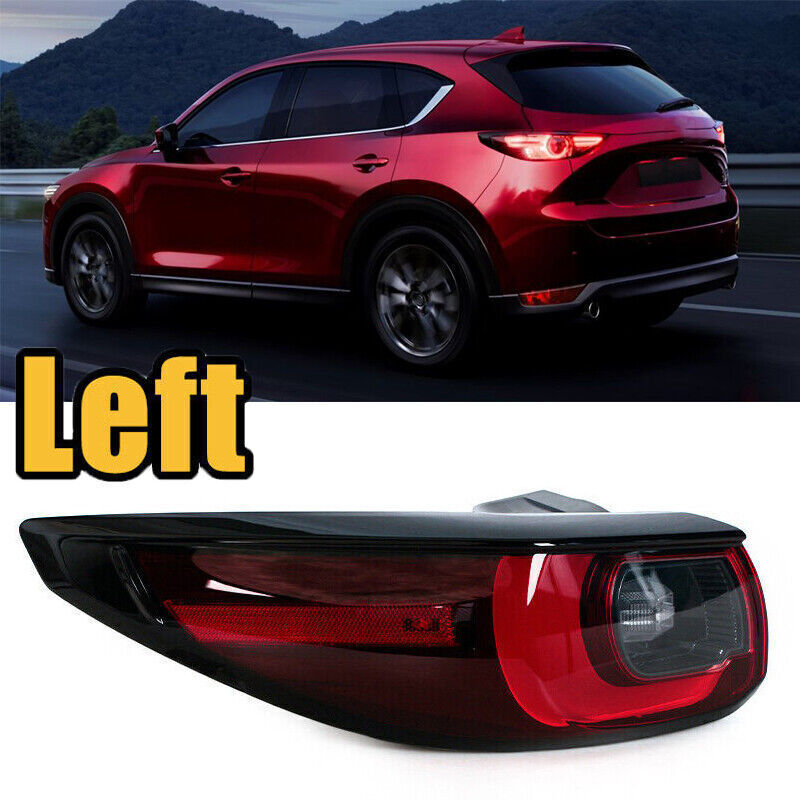 1x Smoked Left Side Rear Outside Tail Light Brake Stop Lamp for Mazda CX-5 2022 Q