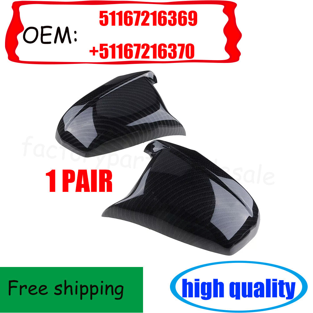 M Style Rear View Mirror Cap Cover Carbon Fiber For 5 F10 F11 10-13 n