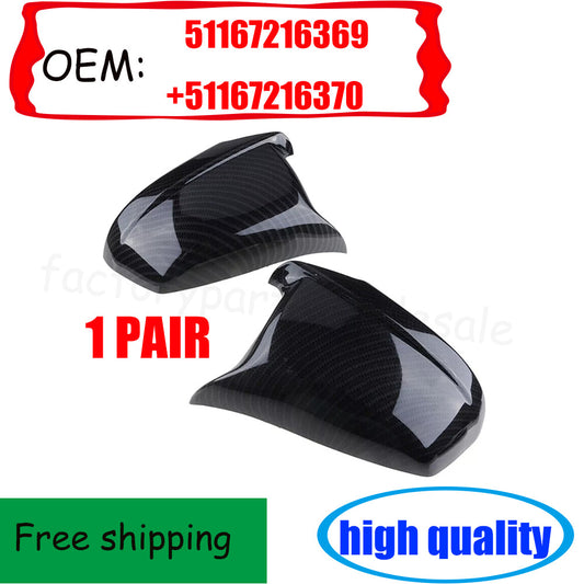 M Style Rear View Mirror Cap Cover Carbon Fiber For 5 F10 F11 10-13 n