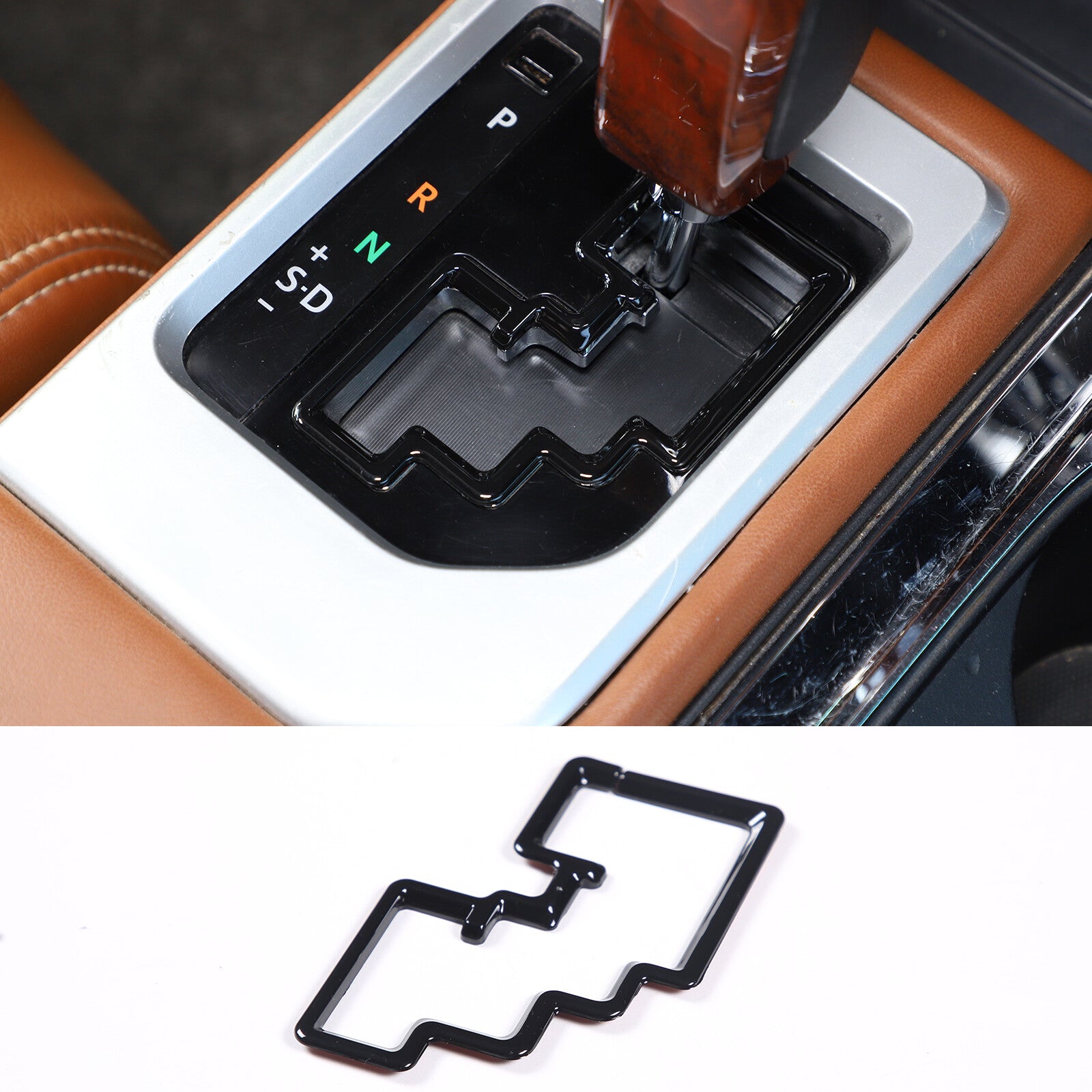 4-Pack ABS Carbon Fiber Vent Socket Ring Cover for Tundra 2014-2021- v