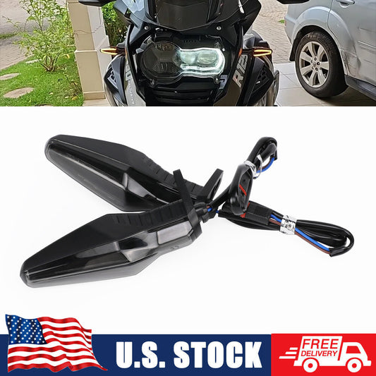 for BMW R1200GS R 1250R R1250GS ADV R NineT Front LED Turn Signal Lights Lamp Q
