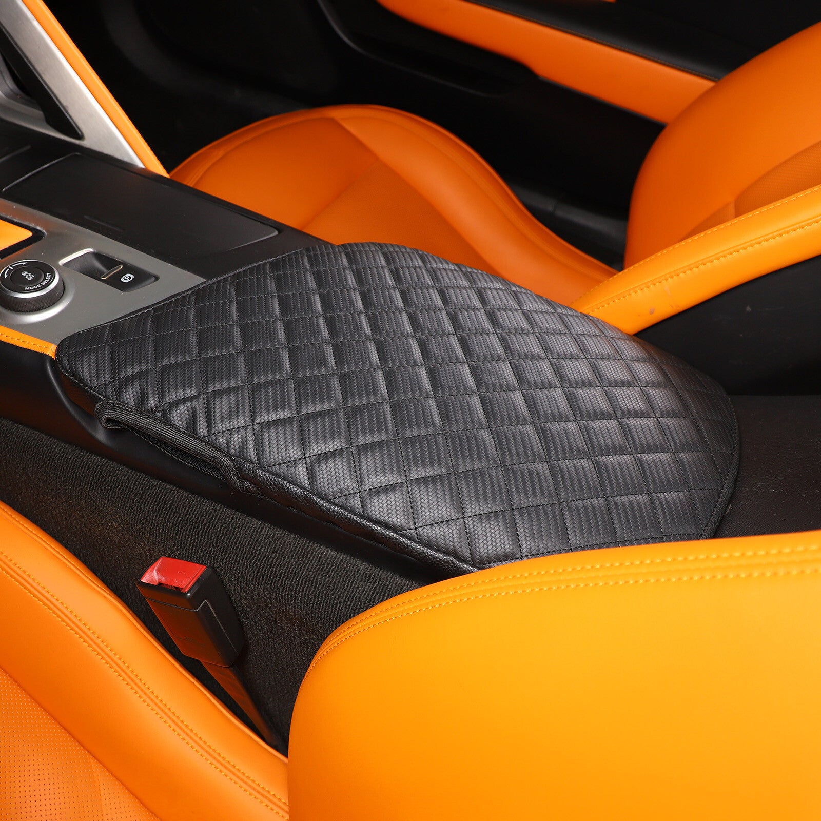 Center console armrest protective cover, leather pad, protective film suitable for Corvette C7 2014-19