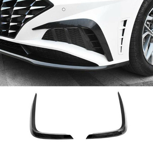 Carbon fiber front fog light bezel trim for the 2020 for Hyundai Sonata - 21