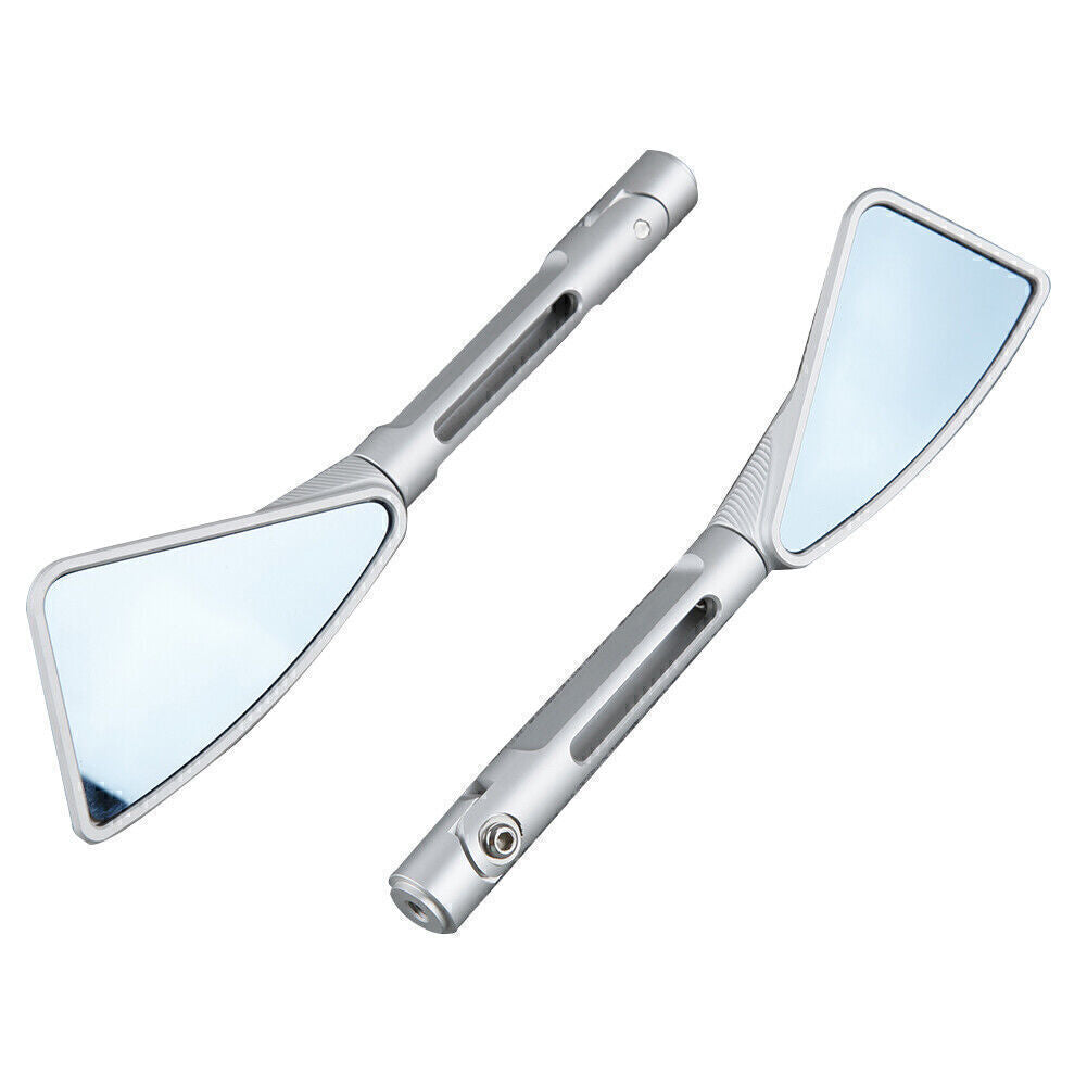 2x Motorcycle Rear View Mirrors Fit for YAMAHA YZF R1 2002-2008 YZF R6 03-07 Silver Q