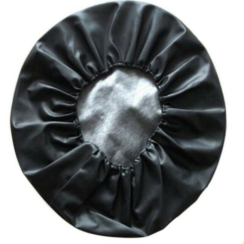 17in Black Leather Spare Tire Tyre Wheel Cover Protector For Trailer RV Camper