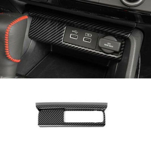 1P Carbon Fiber Cigarette Lighter Panel Cover Trim for Honda for Civic 2022-24 Sedan