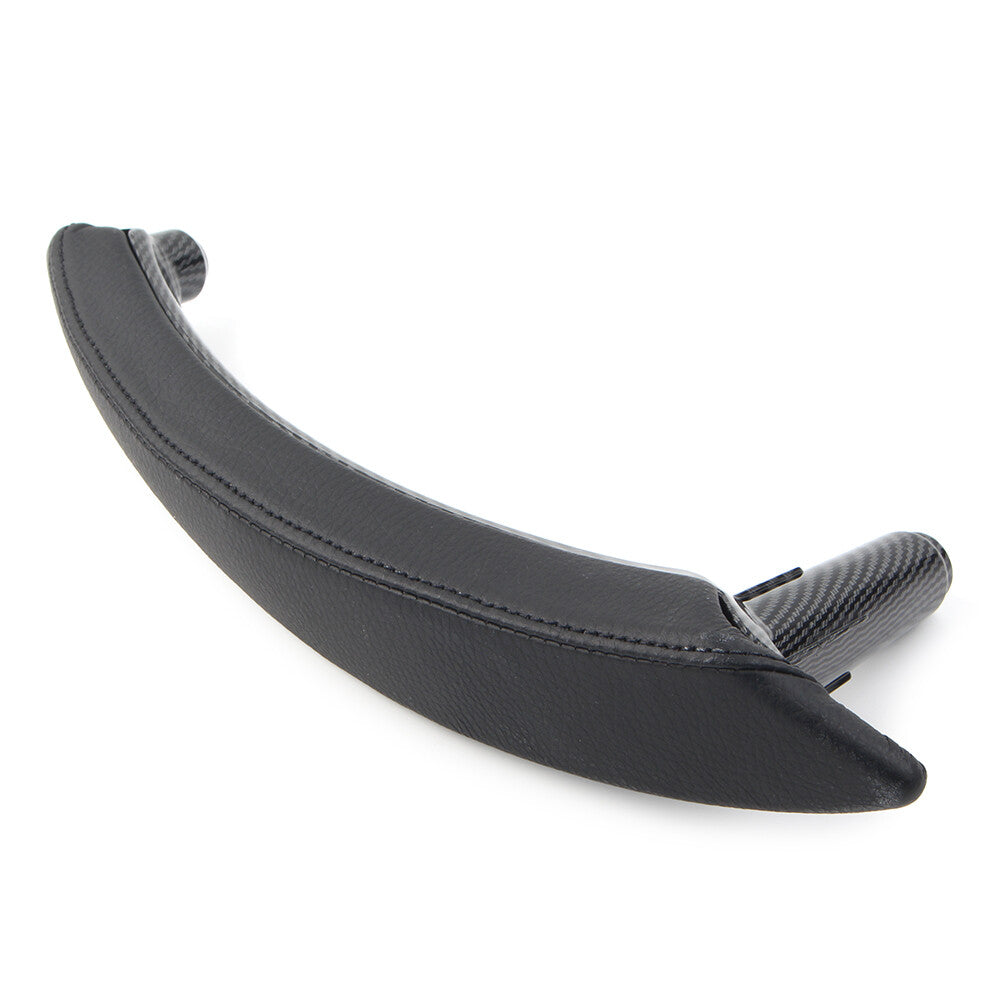 Inner Door Trim Pull Handle Real Leather Fit for BMW X5 X6 E70 Right Side Carbon