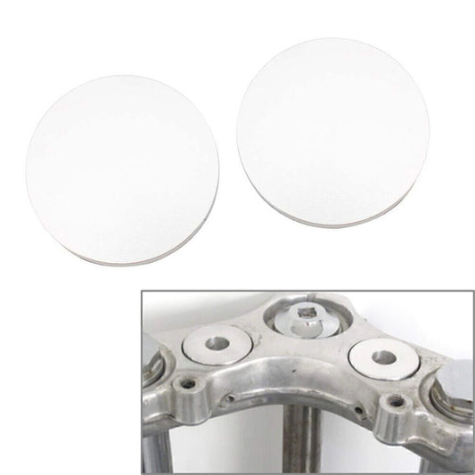 for Harley Softail Motorcycle Handlebar Riser Top Clamp Decoration Cover Silver Q
