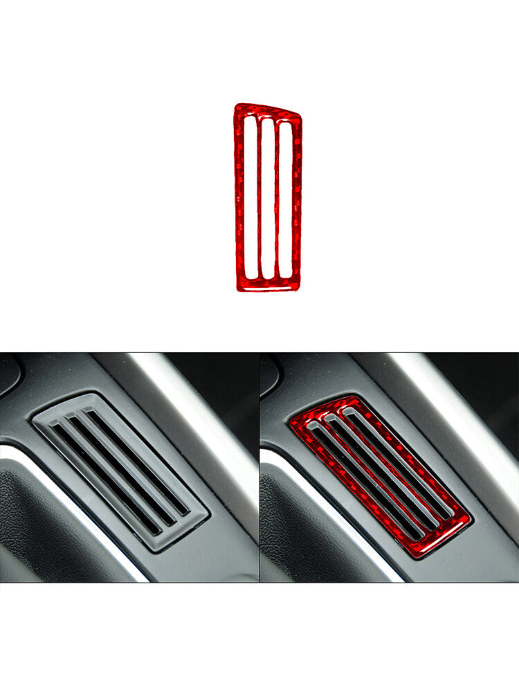 for Audi Q5 2009-2017 Red Transmission Control Trim Cover Decor Carbon Fiber