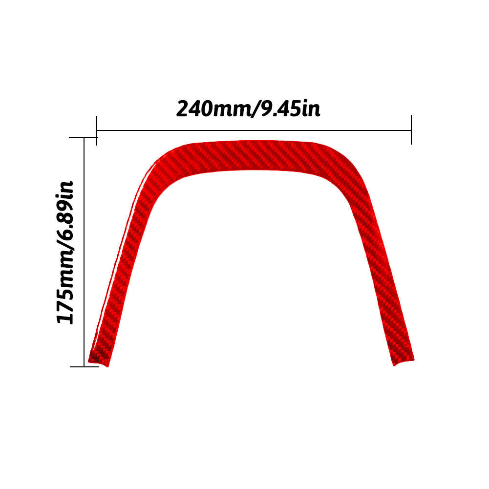 Red Carbon Fiber Left Side of Climate Control Cover For Sonic 2012-16 v