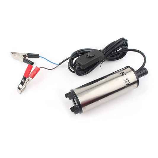 12V/24V Submersible Pump 51mm Water Oil Diesel Fuel Transfer Refueling 33L / min Q