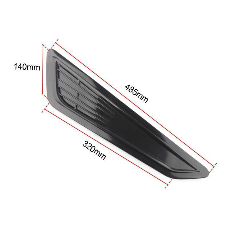 2-Piece Universal Automotive Vent Spoon Kit Airflow Intake Louver Cover Decorative Cover - n