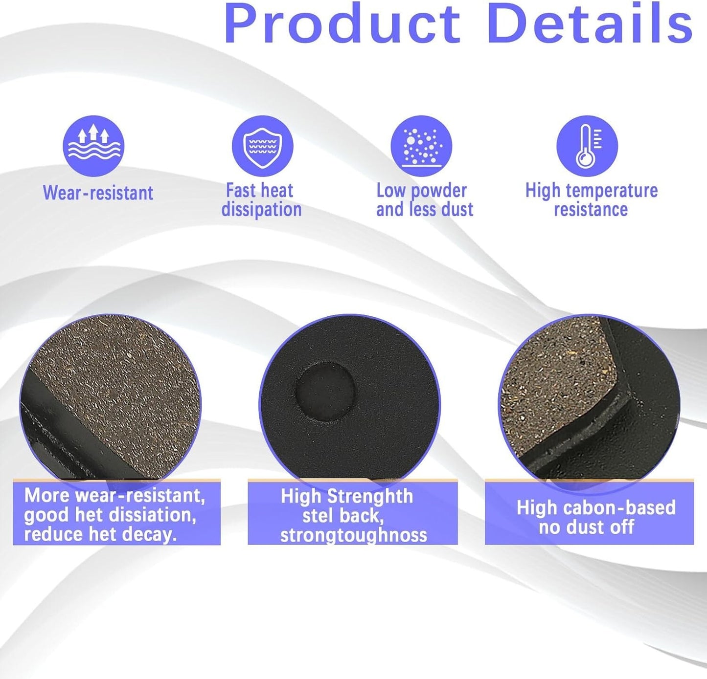 Front and Rear Brake Pads for HONDA TRX450R TRX 450R TRX 450 R