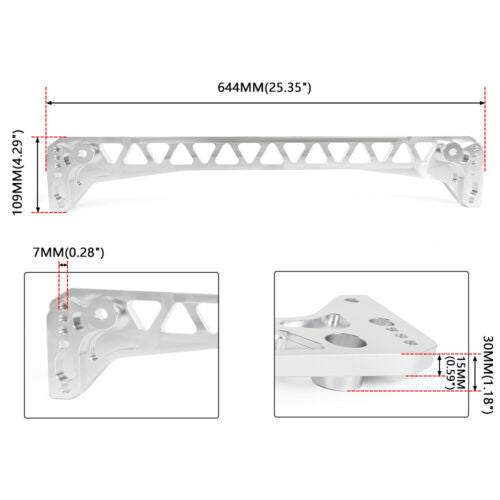 for Honda for Civic 96-00 EK Racing Billet Rear Lower Control Arm + Subframe Brace Q