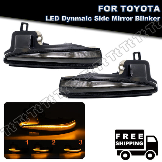 2pcs Switchback LED Side Mirror Turn Signal Lights for 2016 - 2023 for Tacoma RAV4 - v
