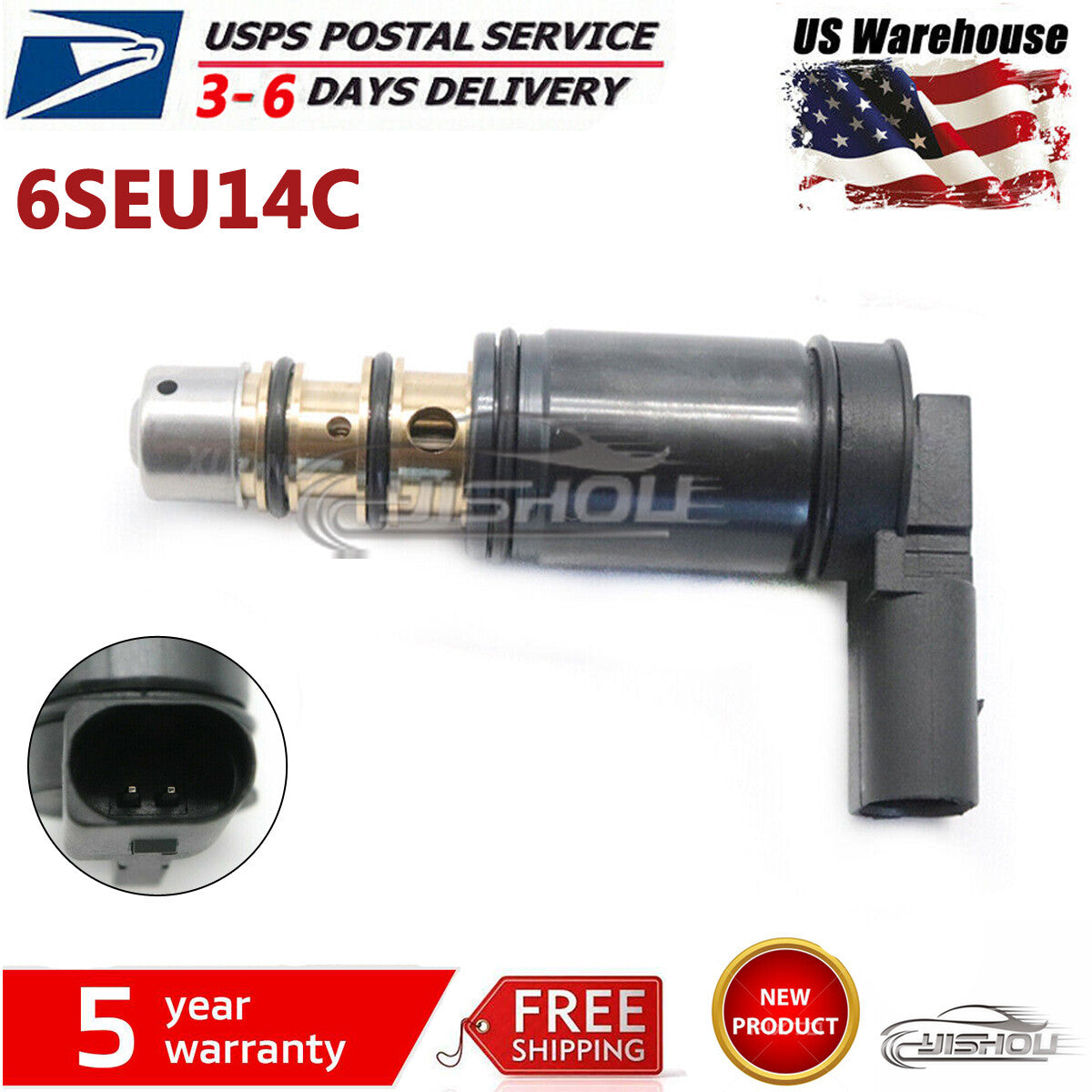 6SEU14C 7SEU16C AC Compressor Solenoid Valve for VW MK5 MK6 for Jetta for Passat Q
