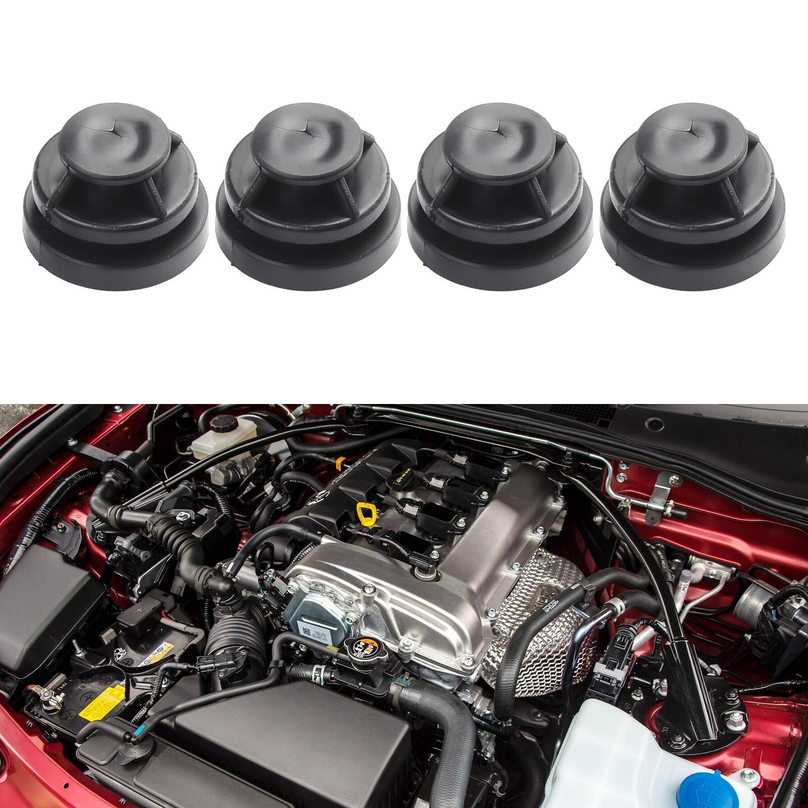 4Pcs Engine Mount Bush Buffer Cushion Cover for Mazda 2 3 6 CX-3 CX-5 P30110238 v
