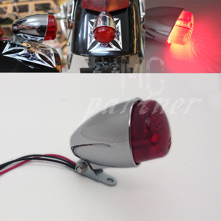 LED Rear Stop Running Tail Brake Light for Harley Bobber Cruiser Chopper Custom Q