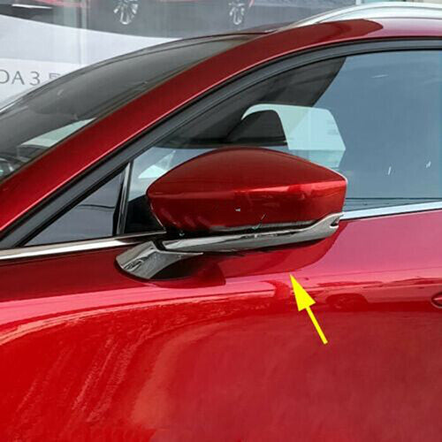 for Mazda CX-30 CX30 2020-2024 Chrome Exterior RearView Mirror Trim Strips Cover