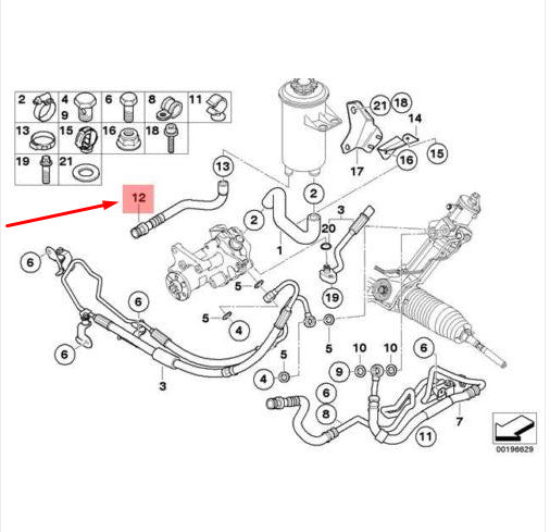 32416795669 POWER STEERING RADIATOR RETURN HOSE for BMW E70 X5 3.0si 2006-2010 Q
