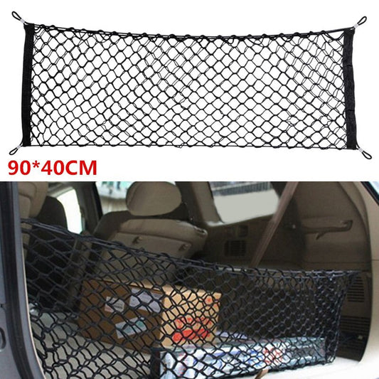 Car Boot Cargo Nets Standing Net Storage Organiser Rear for Seat Cargo Bag Elastic Q