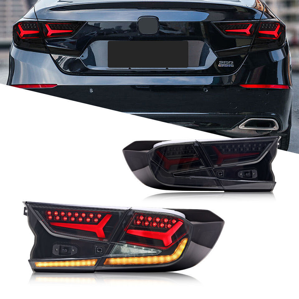 Sequential Rear Lamps Smoke LED Tail Lights for Honda Accord 10Th Gen 2018-2022