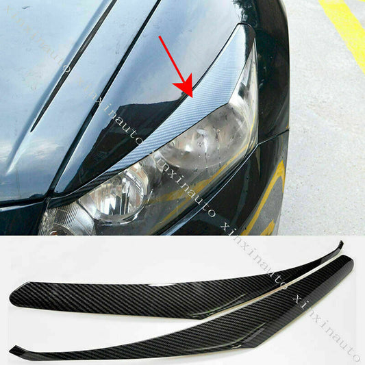Carbon Fiber ABS Headlight Lamp Eyebrow Molding Trim for Honda Accord 2008-2012
