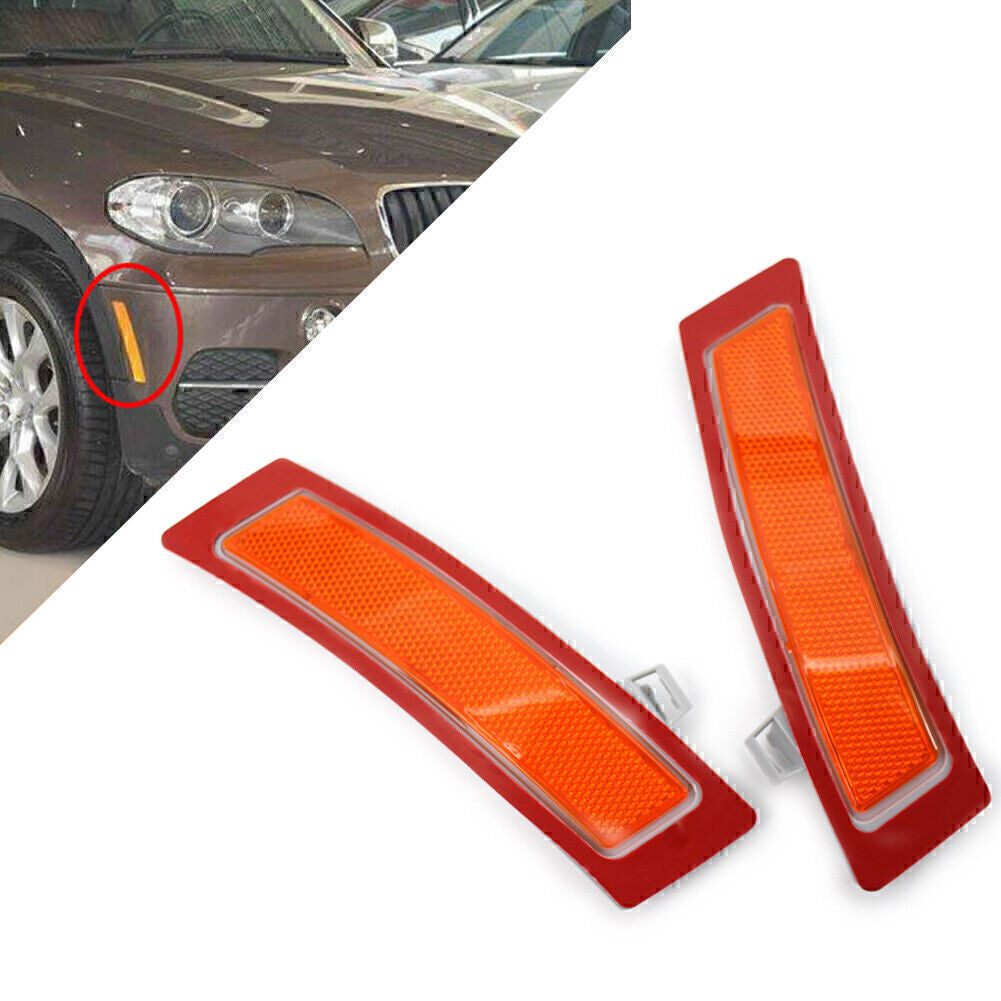 1Pair Car Front Bumper Marker Cover Reflector Light for BMW X5 E70 2011-13 2012