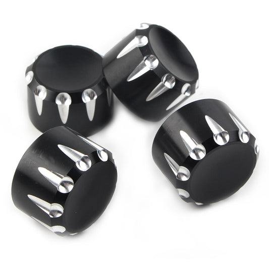 4x Black Motorcycle Engine Screw Topper Cover Head Bolt Caps Fit for Harley XL883 Q