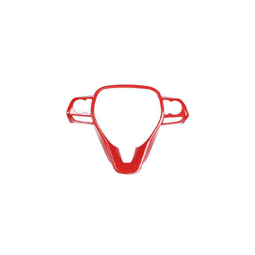 for Toyota for Corolla Cross 22-24 ABS Red Carbon Fiber Steering Wheel Cover Trim