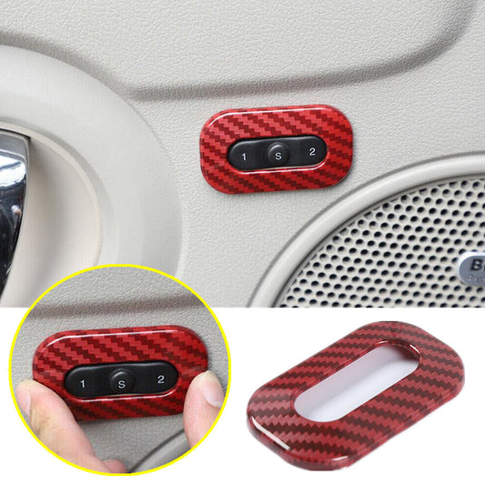 For 11-2020 for Jeep Grand Cherokee Red Carbon for Seat Switch Button Adjust Cover Trim v