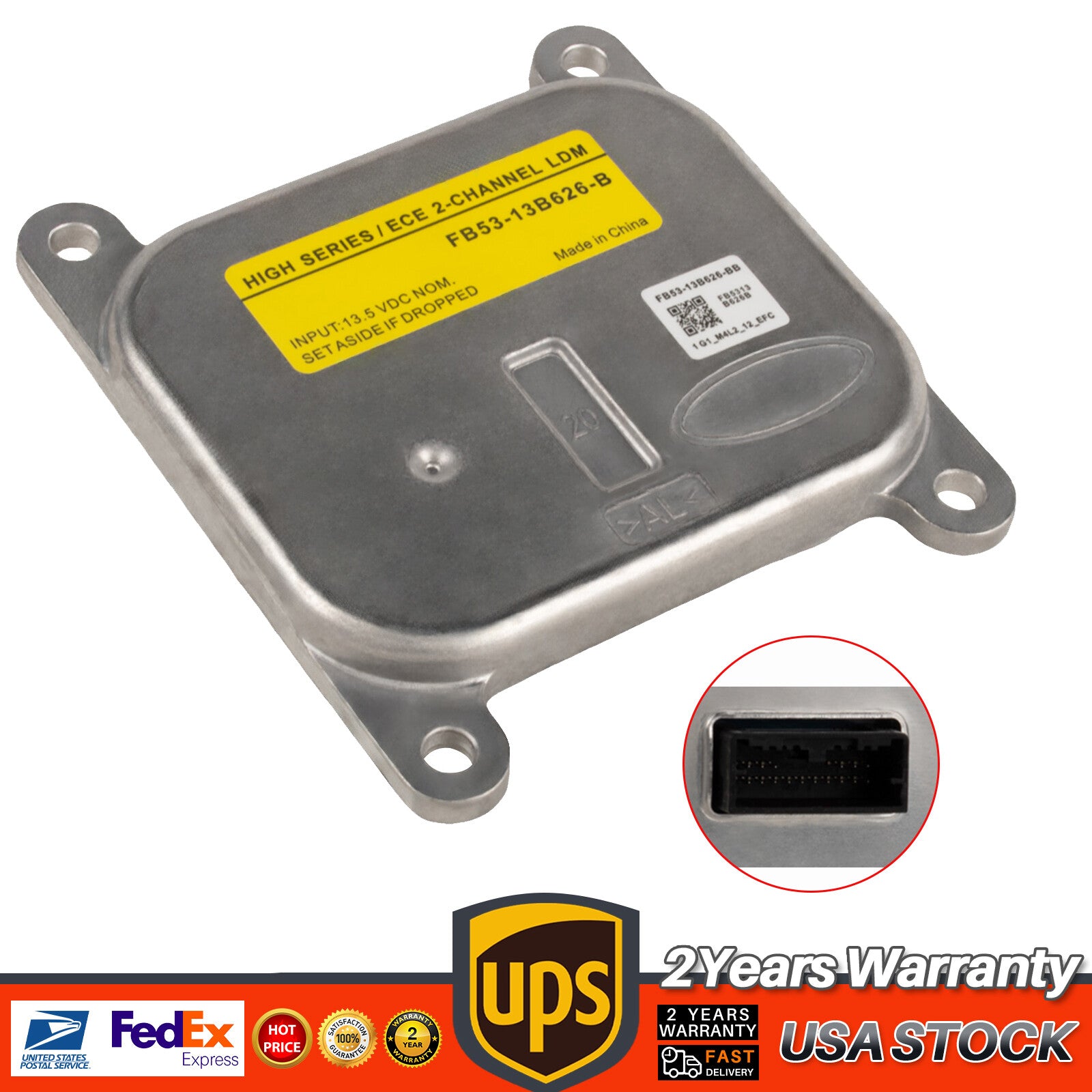 Headlight LED Module Ballasts For 2016-2019 for Explorer Replaces FB53-13B626-B v