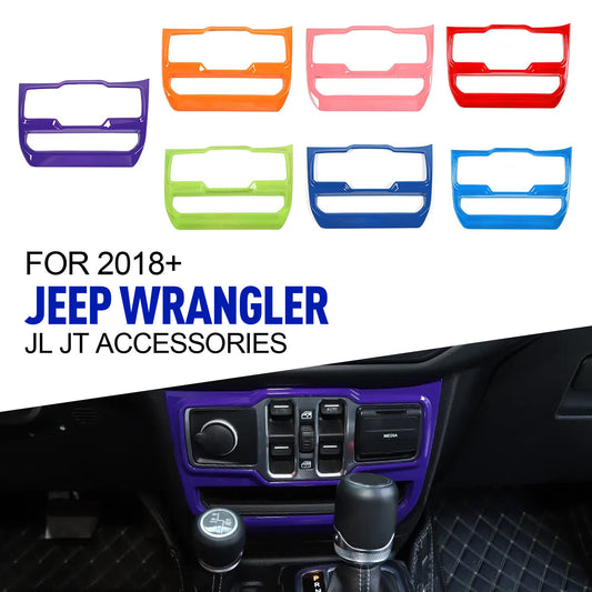 1-piece interior window control panel cover trim assembly for 2018+ for Jeep for Wrangler JT JL Q