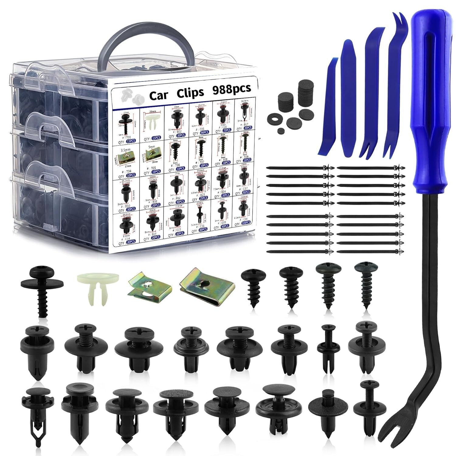 Car mounting clips, anti-collision clips, plastic rivets, metal screws, panel clips suitable for Honda