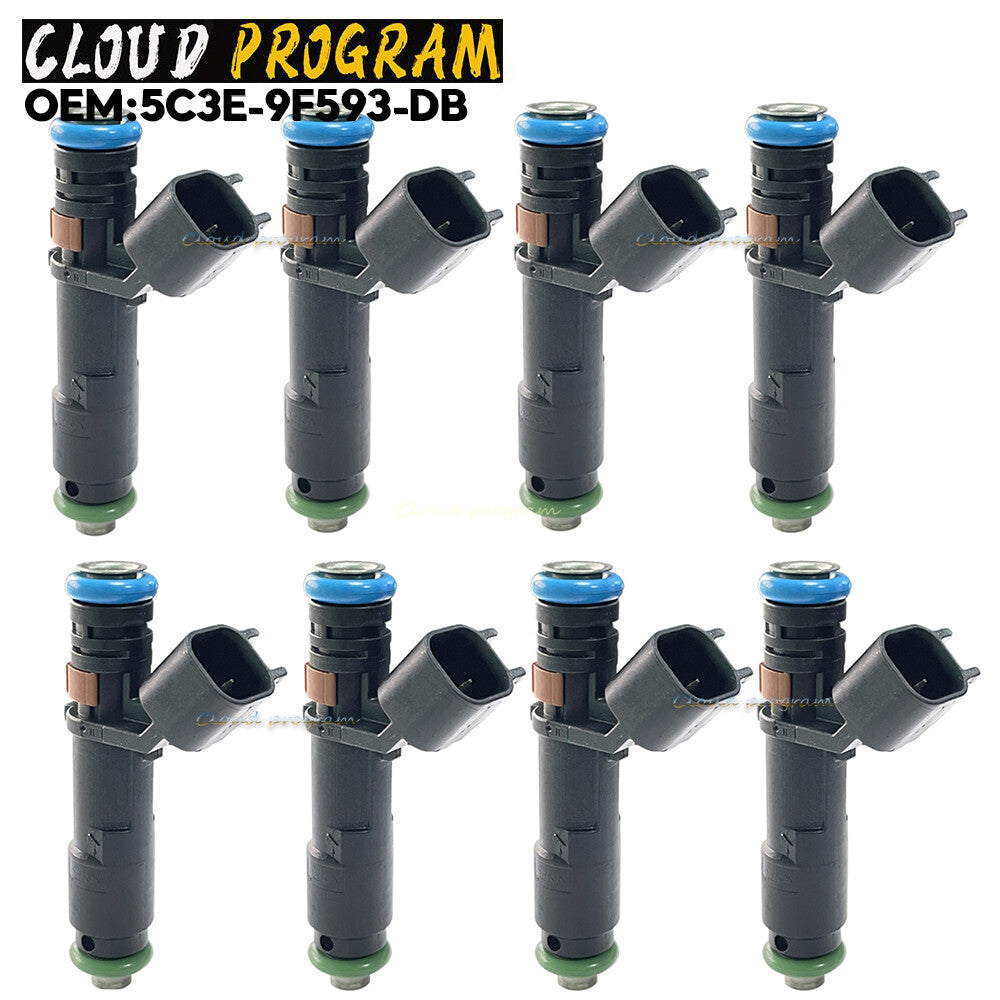 8-Pack NEW 5C3E-9F593-DB Fuel Injectors for Lincoln V8 5.4L 2005-2007 v
