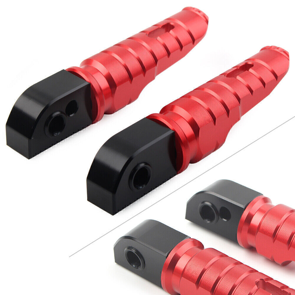 For Street Scrambler 900 T100 T120 Red 1 Pair Rear Footrests Foot Peg