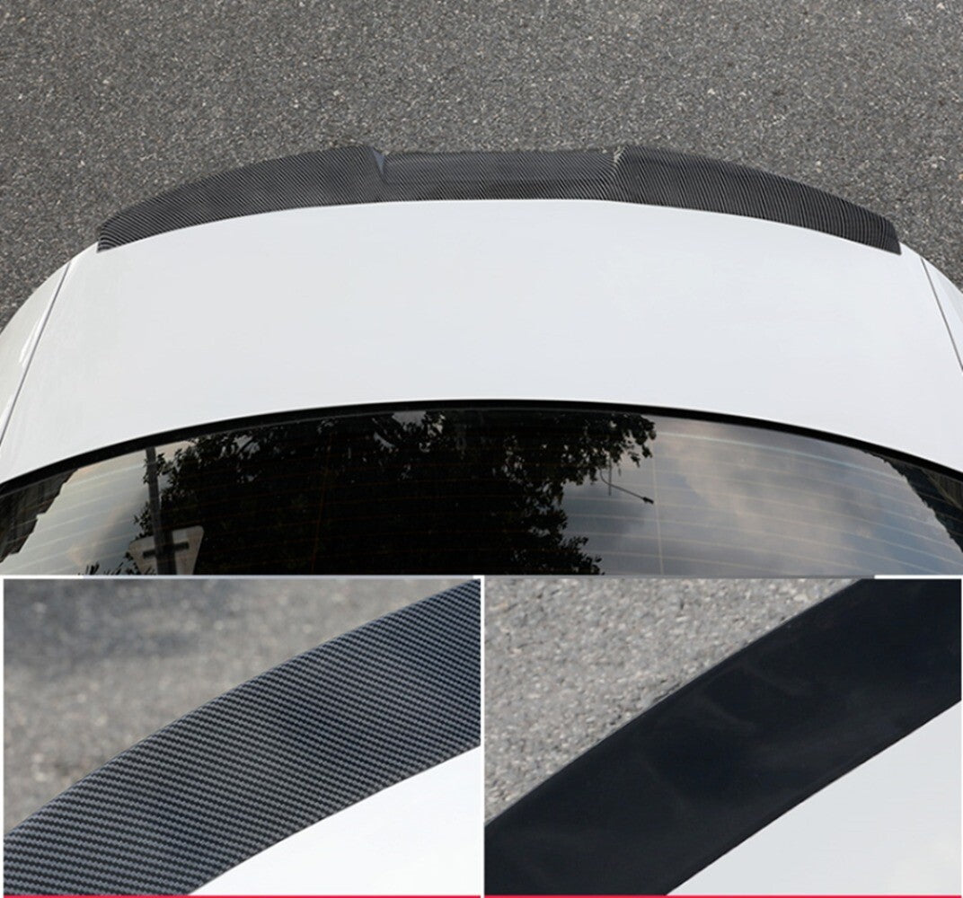 Car Rear Wing Lip Spoiler Tail Trunk Roof Trim Sticker Decors Carbon Fiber New n