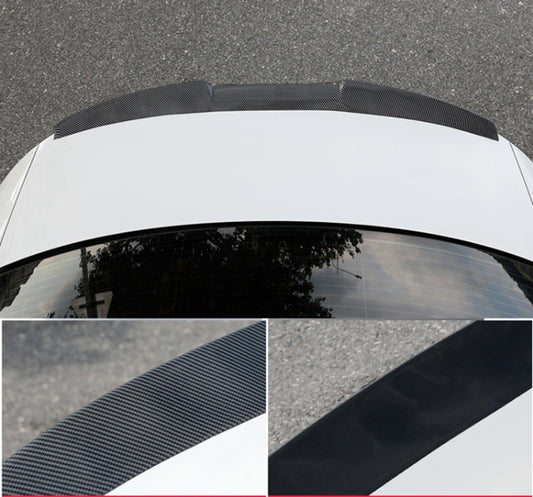 Car Rear Wing Lip Spoiler Tail Trunk Roof Trim Sticker Decors Carbon Fiber New n
