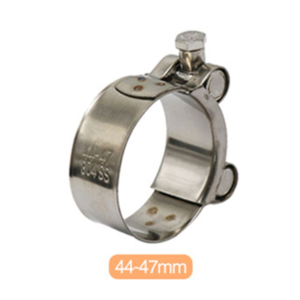 44mm-47mm Exhaust Pipe Clamp Stainless Steel Muffler Fixed Caliper Motorcycle