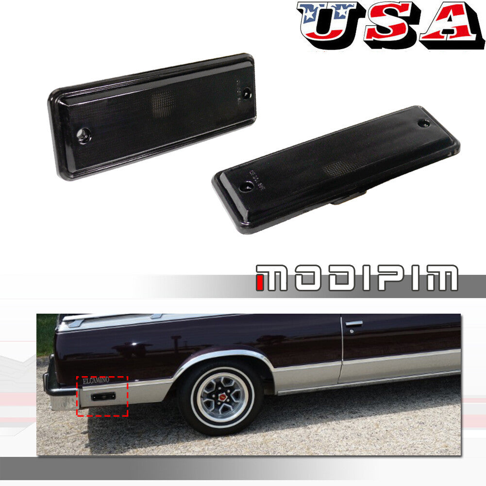 Black rear mudguard side marker lampshade suitable for 1978-1987 El Camino&Caballero- v