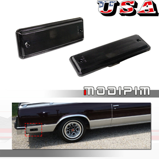 Black rear mudguard side marker lampshade suitable for 1978-1987 El Camino&Caballero- v