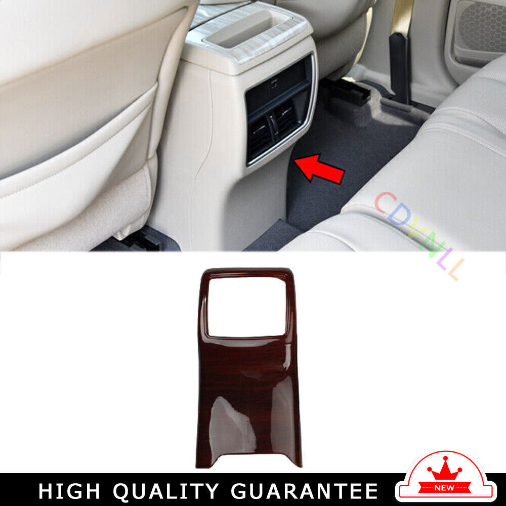 Inner Rear Air Outlet Vent Frame Trim for Nissan Murano 2015-21 Red Wood Grain