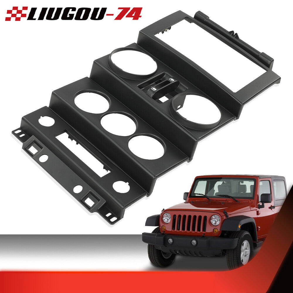 Fits 2007 - 2010 for Jeep for Wrangler Dashboard Instrument Panel Center Bezel Trim Black - v