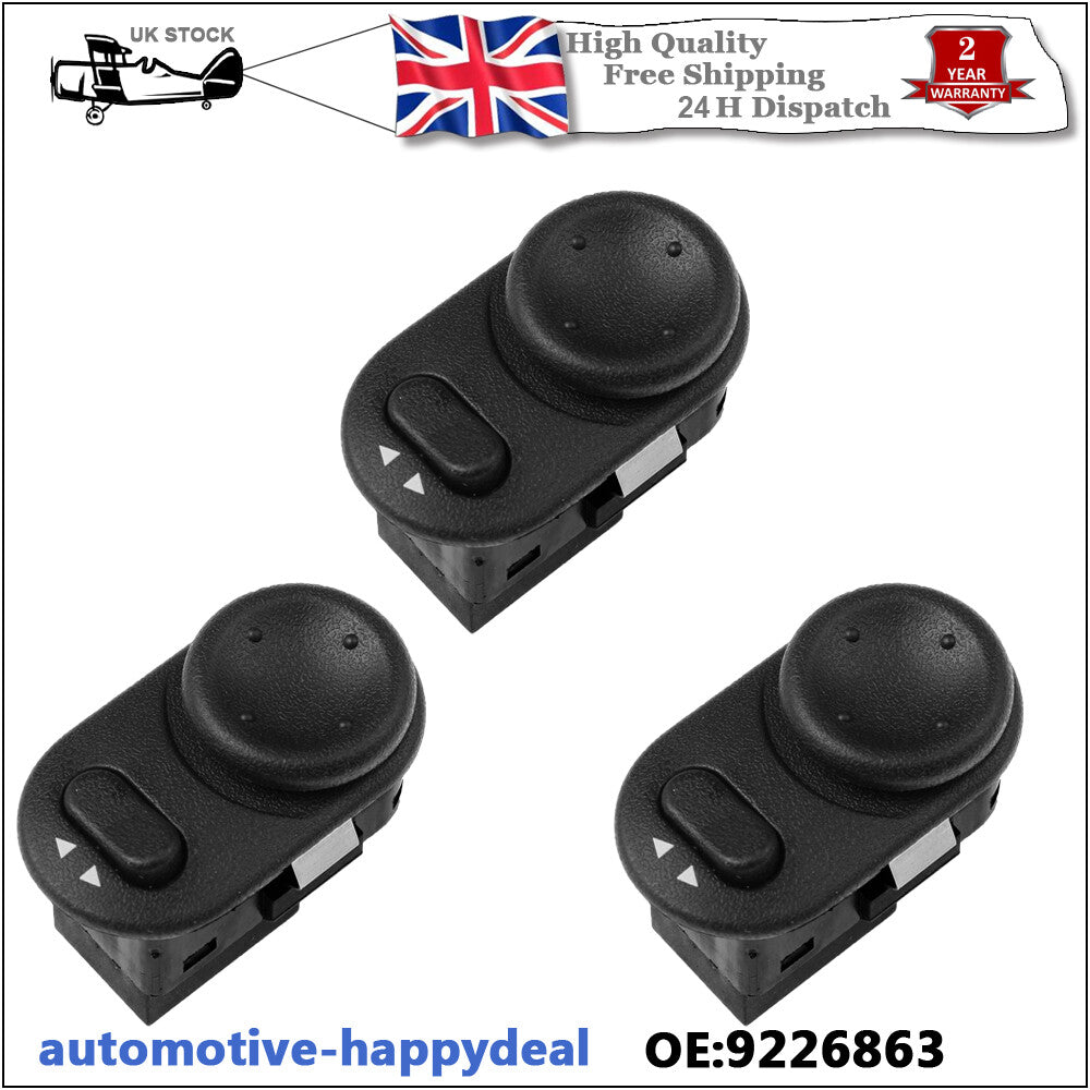 3X Mirror Control Switch for Opel for Vauxhall Vectra B Astra G Zafira A Agila A
