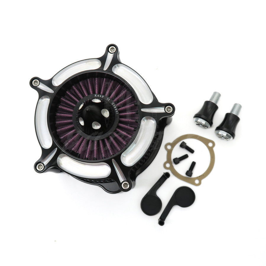 Black CNC contrast-cut Air Cleaner for Harley Sportster 883 XLH1200 2004~2014 Q