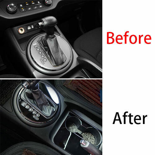 Middle Console Gear Shift Panel Trim for Kia Sportage R GL 2011-16 Black Steel
